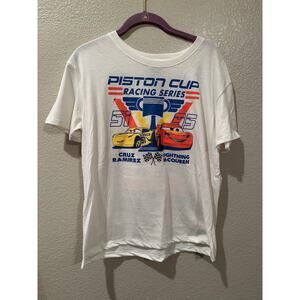 NWOT Disney Pixar Cars Piston Cup Lightening McQueen and Cruz Ramirez Tee M